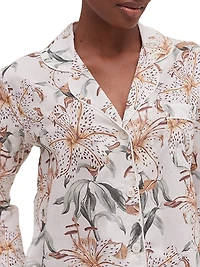 Lilium Cream Cotton Pajamas