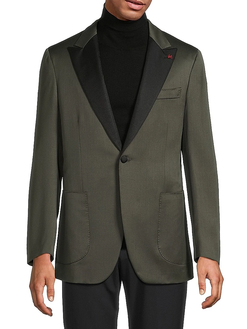 Single-Breasted Wool Sport Jacket