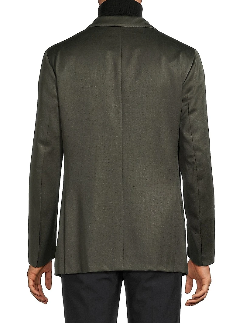 Single-Breasted Wool Sport Jacket