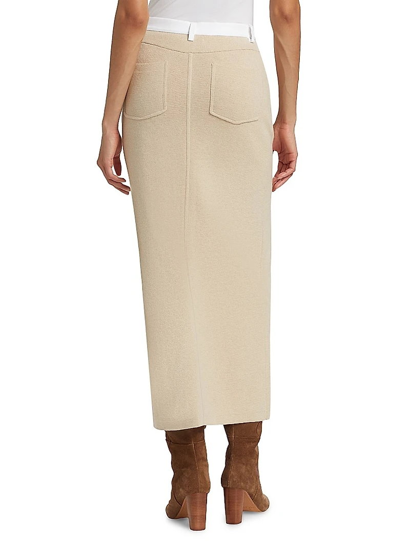 Cotton Knit Maxi Skirt