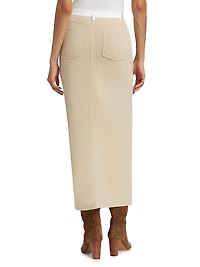 Cotton Knit Maxi Skirt