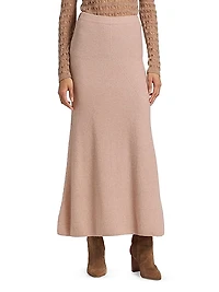 Cashmere-Wool Maxi Skirt