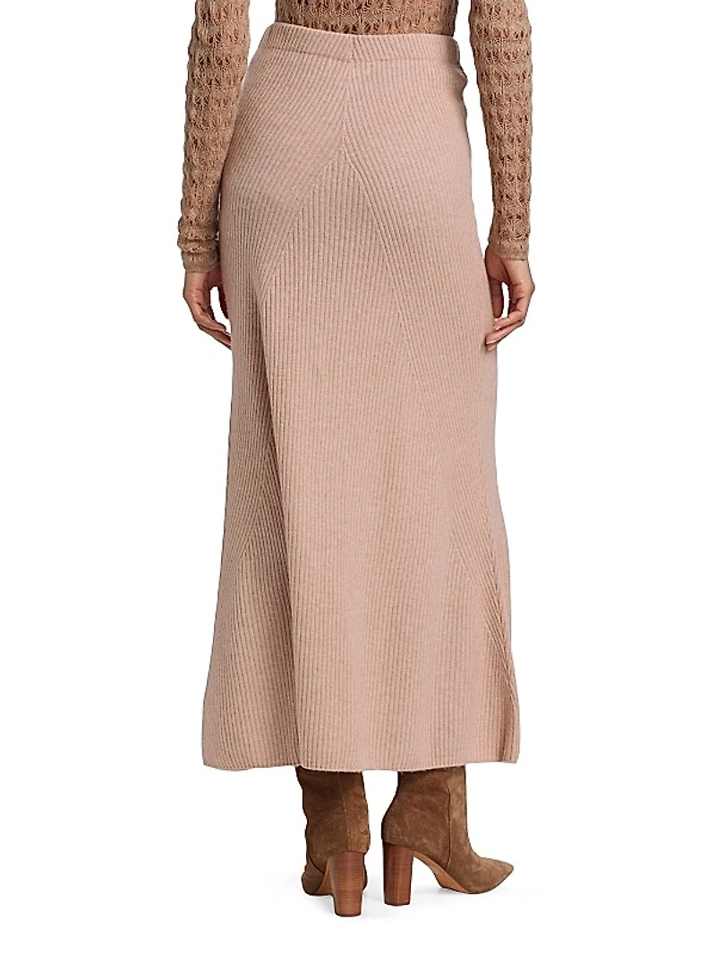 Cashmere-Wool Maxi Skirt