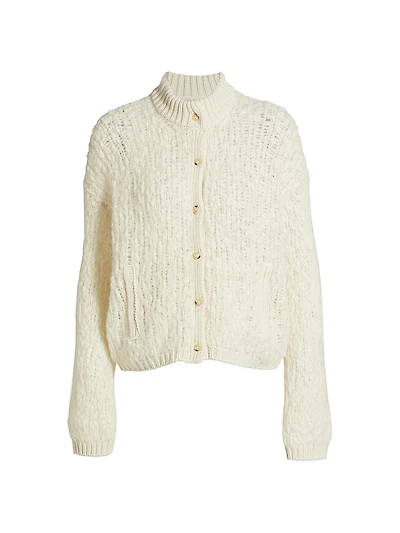 Alpaca-Blend Knit Jacket