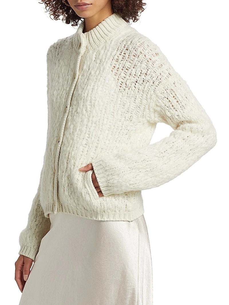 Alpaca-Blend Knit Jacket