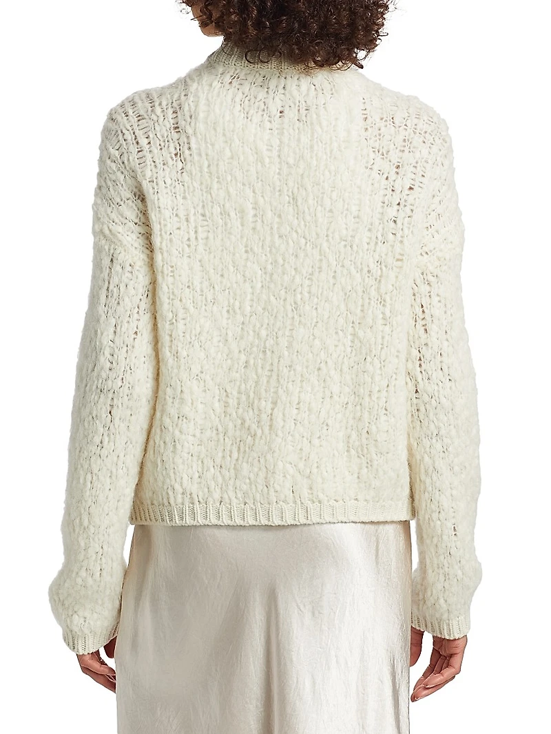 Alpaca-Blend Knit Jacket