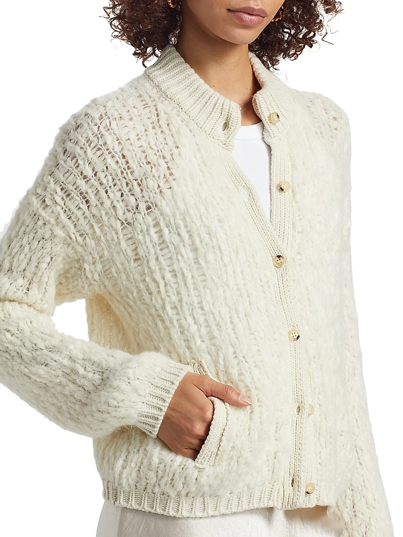 Alpaca-Blend Knit Jacket