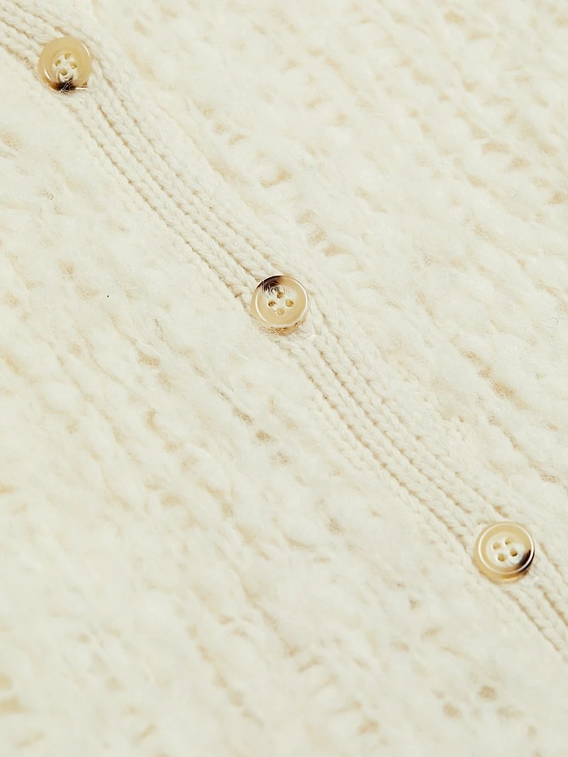 Alpaca-Blend Knit Jacket