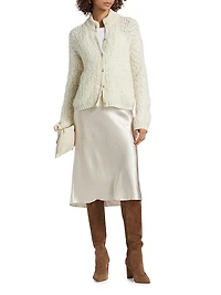 Alpaca-Blend Knit Jacket