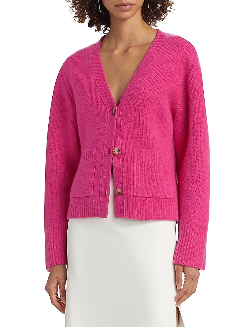 Cashmere Knit V-Neck Cardigan