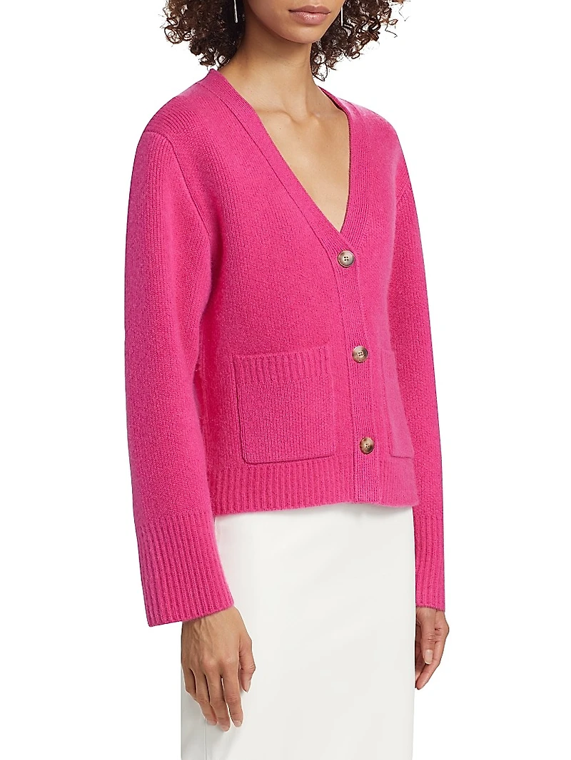 Cashmere Knit V-Neck Cardigan