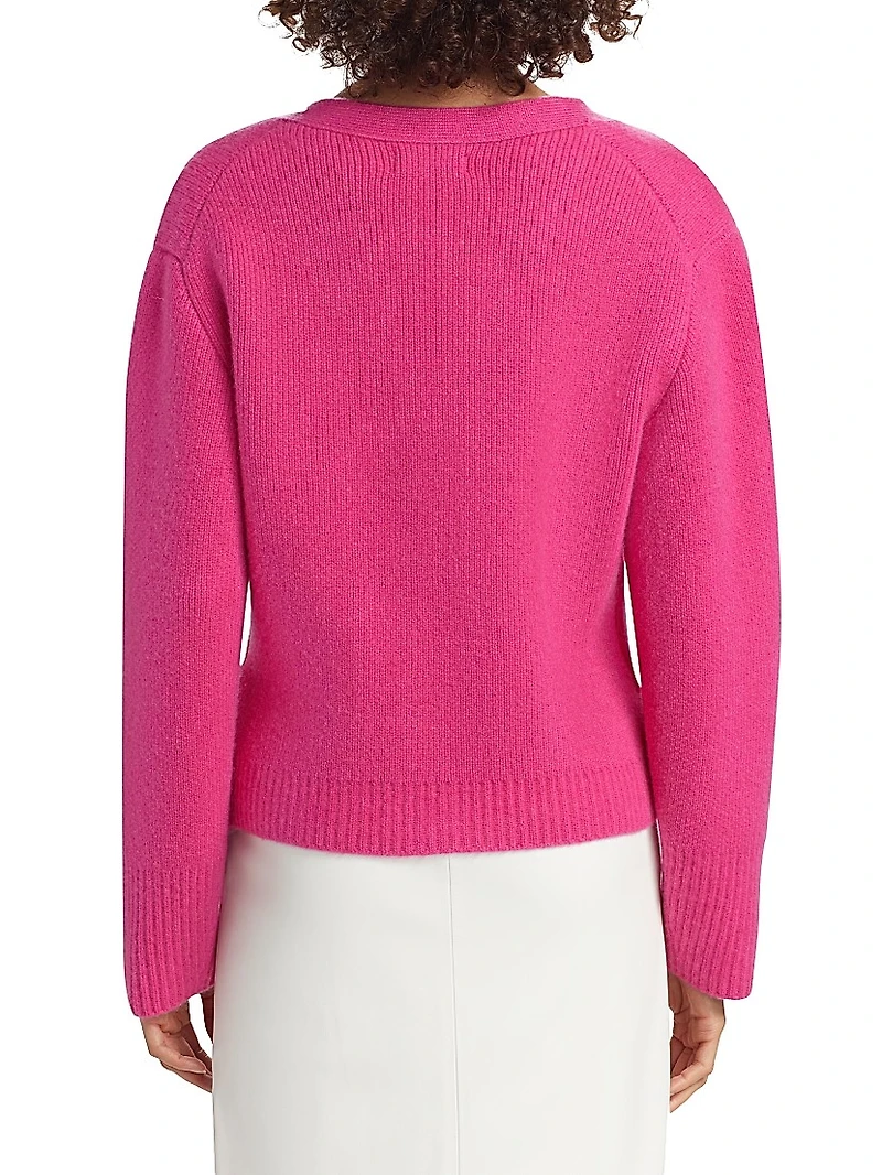 Cashmere Knit V-Neck Cardigan