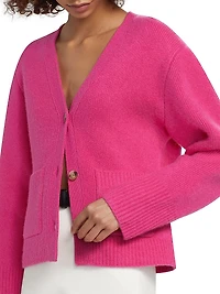 Cashmere Knit V-Neck Cardigan