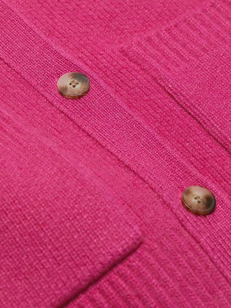 Cashmere Knit V-Neck Cardigan