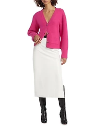 Cashmere Knit V-Neck Cardigan