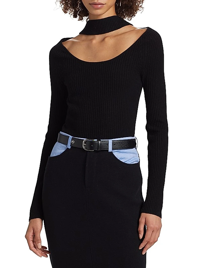 Wool-Cashmere Reversible Sweater