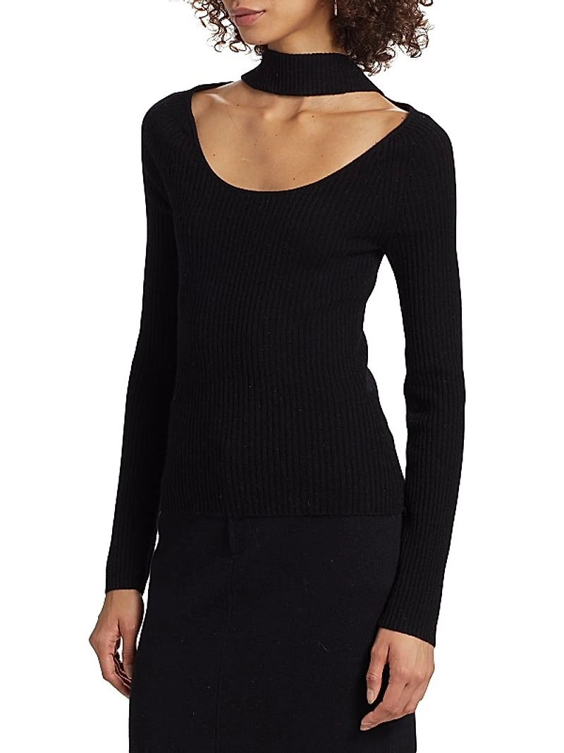 Wool-Cashmere Reversible Sweater