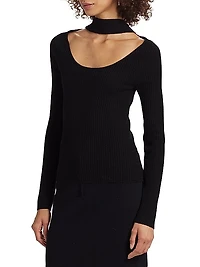Wool-Cashmere Reversible Sweater