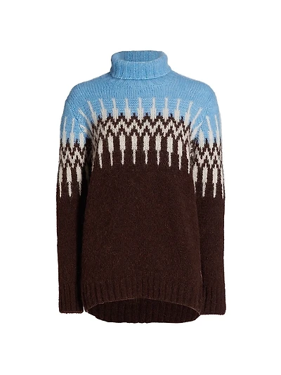 Fair Isle-inspired Alpaca-Blend Turtleneck Sweater