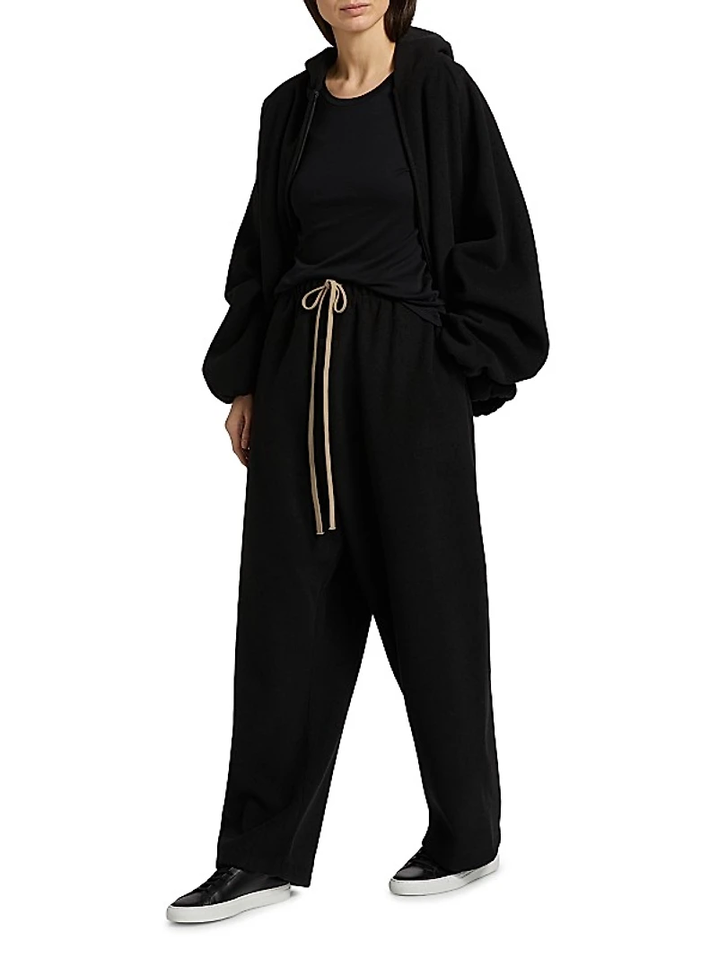 Brushed Relaxed-Fit Straight-Leg Sweatpants