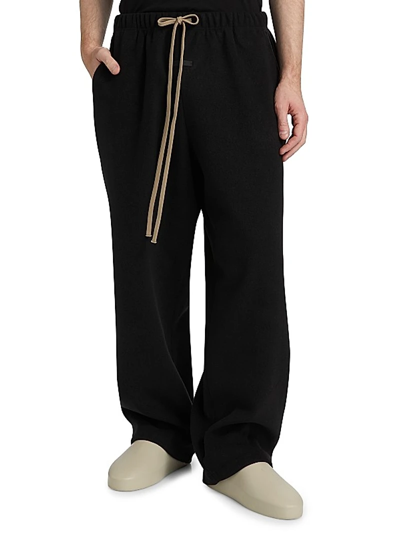 Brushed Relaxed-Fit Straight-Leg Sweatpants