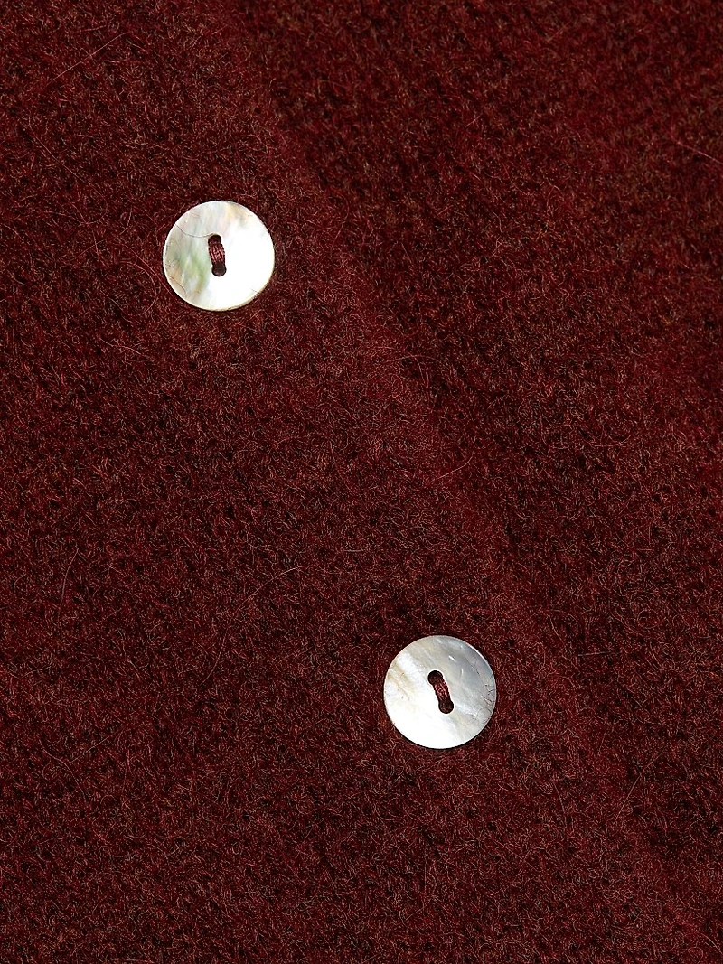 Anisa Alpaca-Wool Puff-Sleeve Cardigan