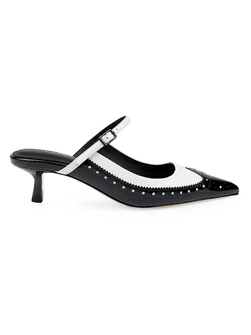 Elle 45MM Buckled Leather Pumps