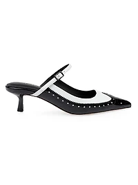 Elle 45MM Buckled Leather Pumps