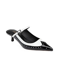 Elle 45MM Buckled Leather Pumps