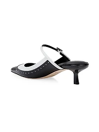 Elle 45MM Buckled Leather Pumps