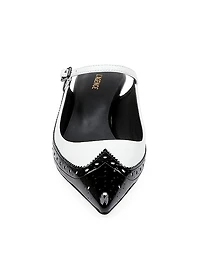 Elle 45MM Buckled Leather Pumps