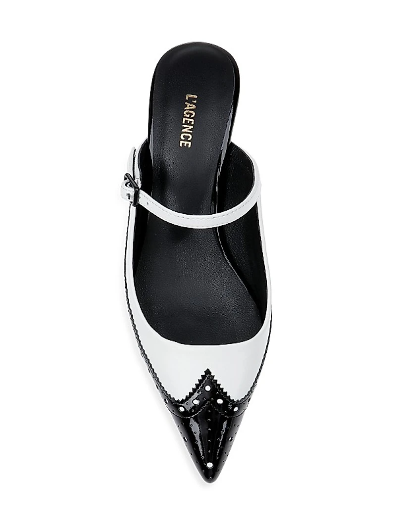 Elle 45MM Buckled Leather Pumps