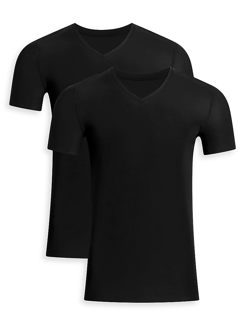 Classic Microfiber V-Neck Undershirt 2-Pack