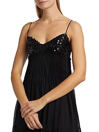Tamar Embellished Chiffon Tiered Gown