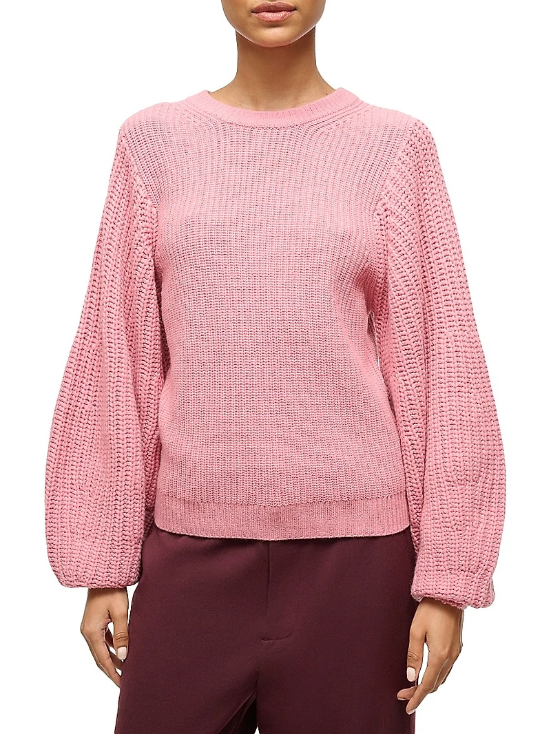 Aura Ribbed Wool-Blend Sweater