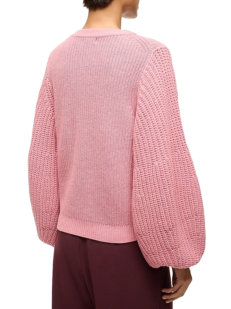 Aura Ribbed Wool-Blend Sweater