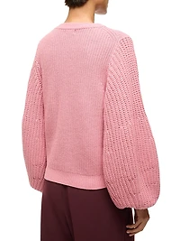 Aura Ribbed Wool-Blend Sweater