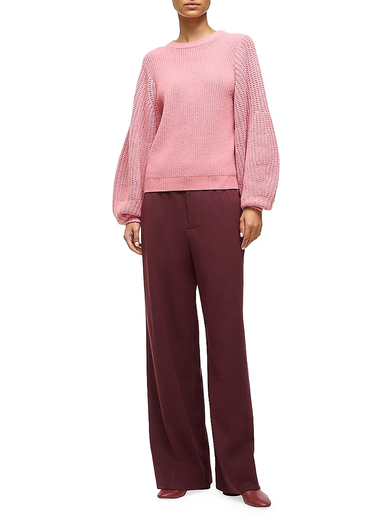 Aura Ribbed Wool-Blend Sweater