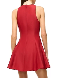 Heike Wool-Blend Fit & Flare Minidress