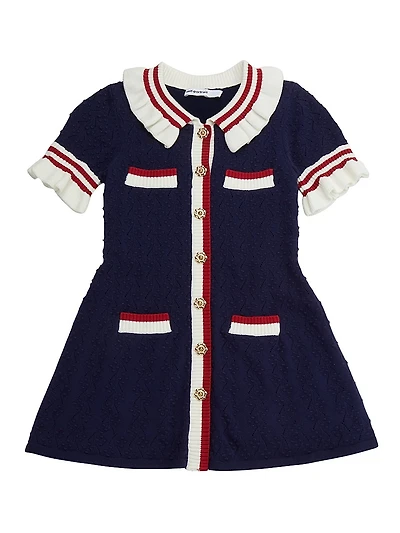 Little Girl's & Girl's Textured Knit Dress