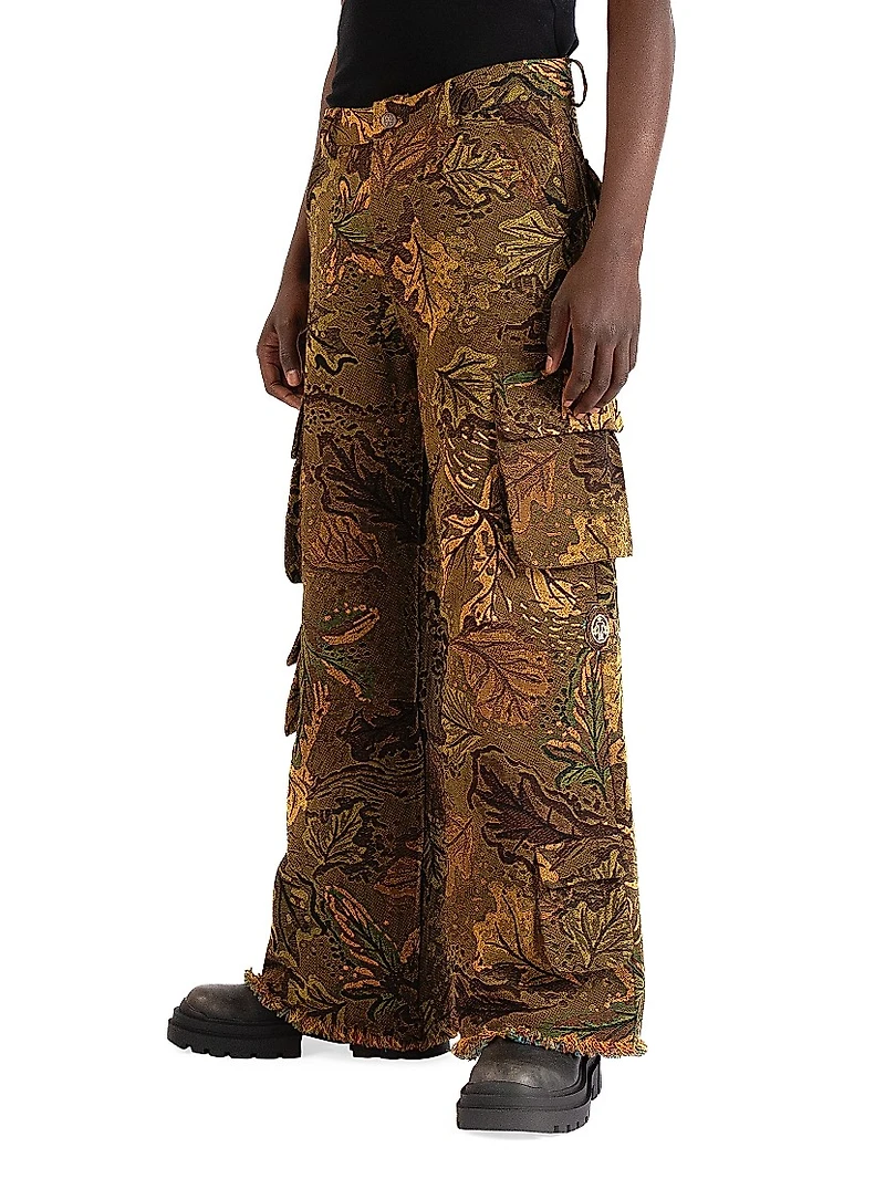 The Beginning Is The End Camouflage Jacquard Cargo Pants