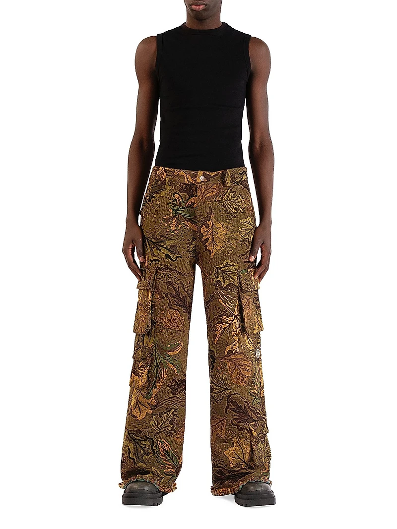The Beginning Is The End Camouflage Jacquard Cargo Pants