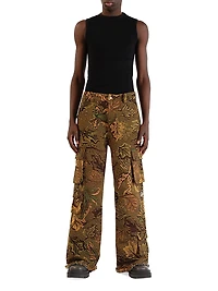 The Beginning Is The End Camouflage Jacquard Cargo Pants