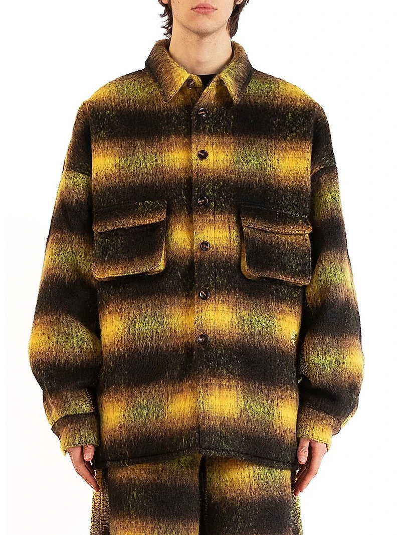 The Beginning Is End Mohair Check Overshirt