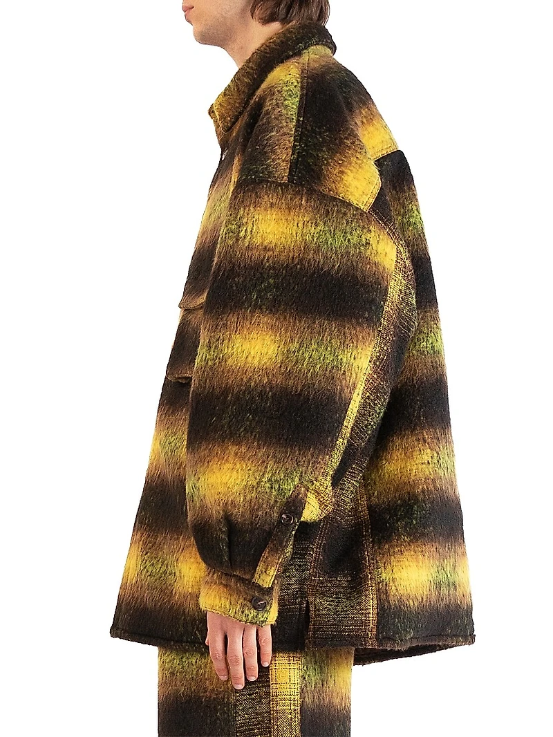 The Beginning Is End Mohair Check Overshirt