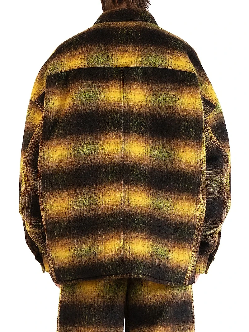 The Beginning Is End Mohair Check Overshirt