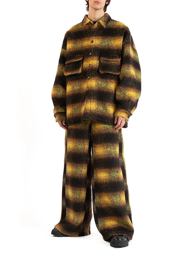 The Beginning Is End Mohair Check Overshirt