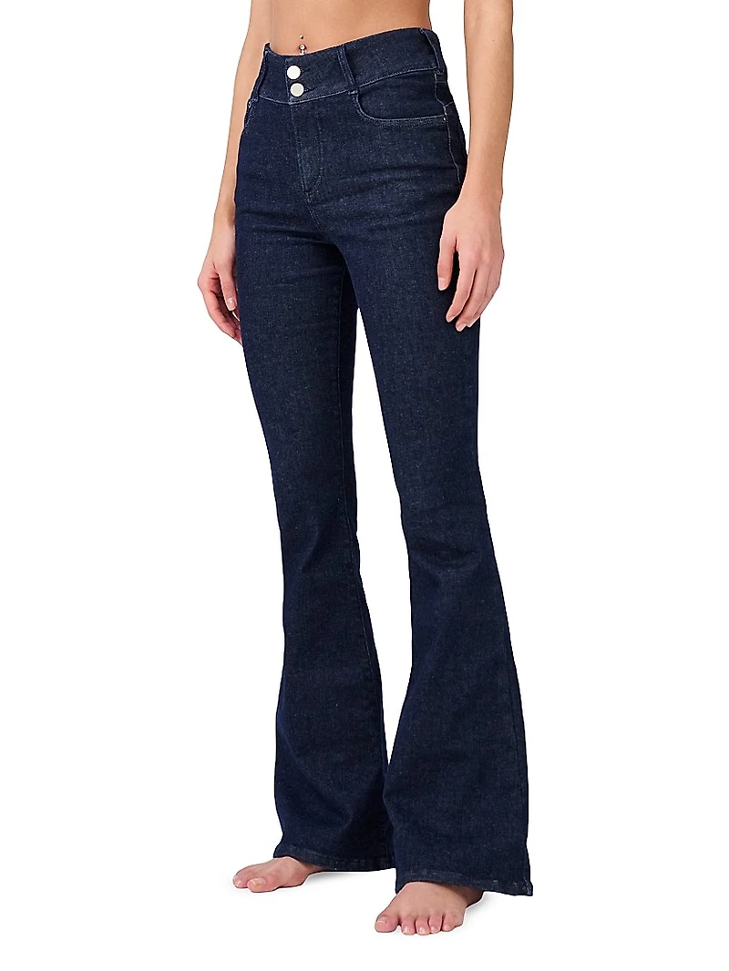 Flared High Rise Denim