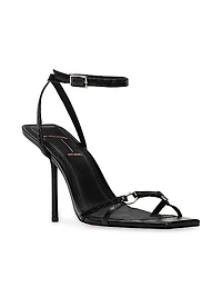 Frankie 100MM Leather High Heel Sandals
