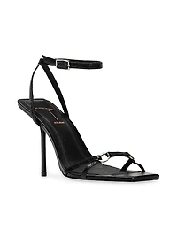 Frankie 100MM Leather High Heel Sandals